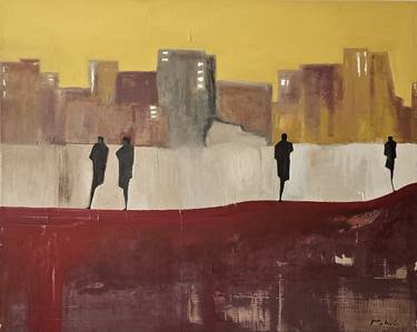 Original Abstract Expressionism Architecture Paintings by Mariusz Makula