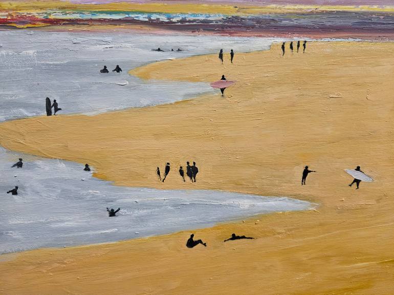 Original Abstract Beach Painting by Mariusz Makula