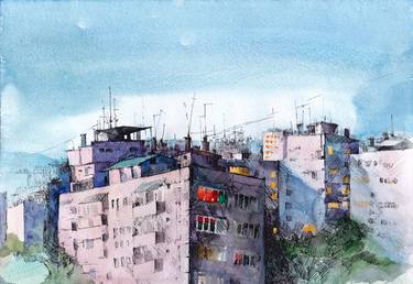 Print of Cities Paintings by Gayane Yeghiazaryan