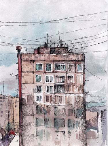 Print of Fine Art Architecture Paintings by Gayane Yeghiazaryan