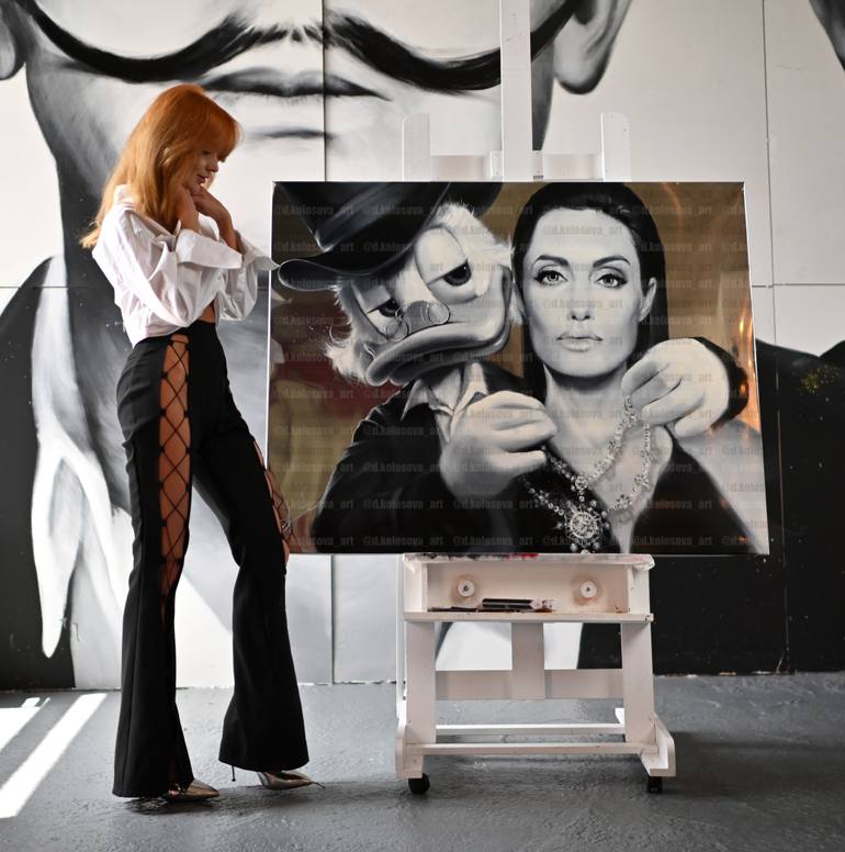 Original Conceptual Pop Culture/Celebrity Painting by Daria Kolosova