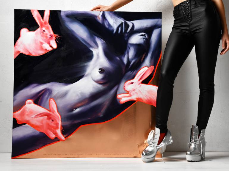 Original Conceptual Erotic Painting by Daria Kolosova