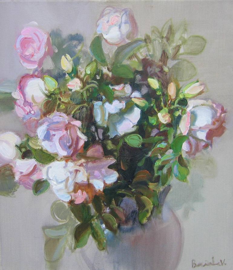 Bouquet of roses Painting by Valery Bayda | Saatchi Art