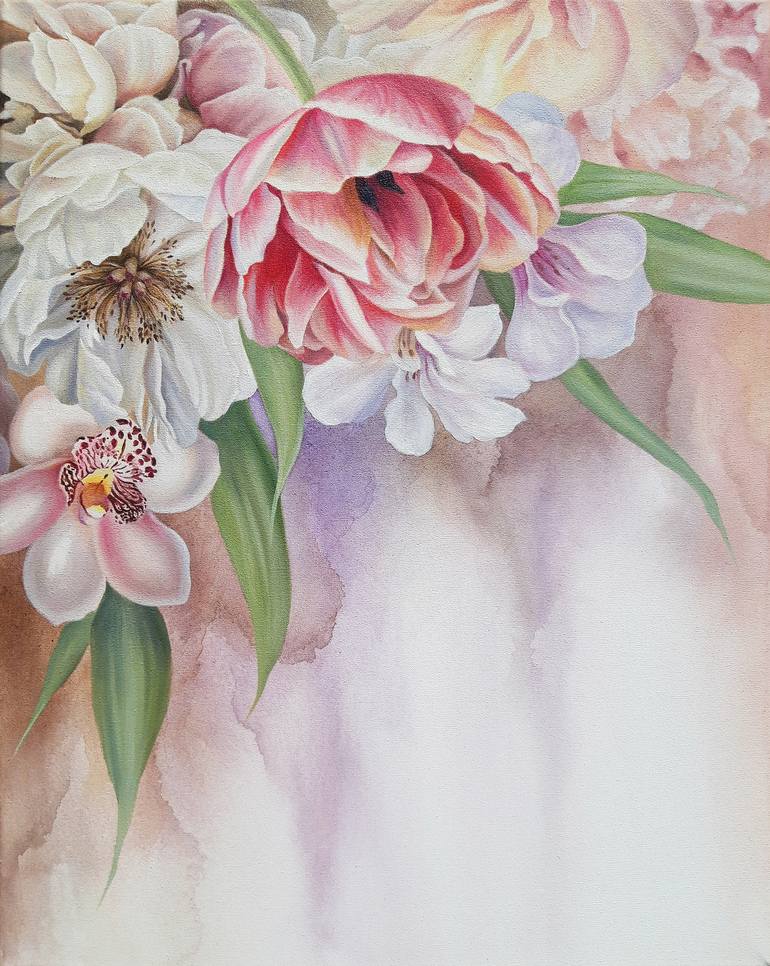 Print of Fine Art Floral Paintings by Anna Steshenko