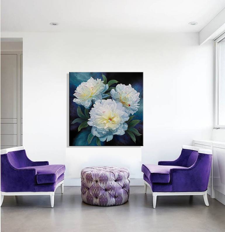 Original Fine Art Floral Painting by Anna Steshenko