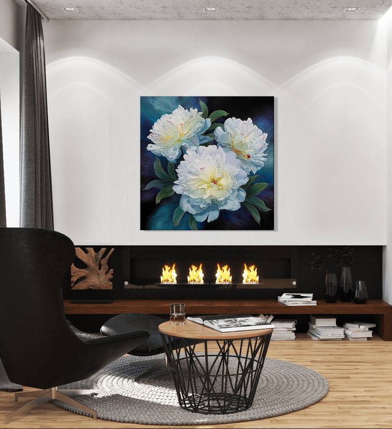 Original Fine Art Floral Painting by Anna Steshenko