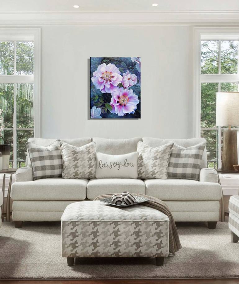 Original Fine Art Floral Painting by Anna Steshenko