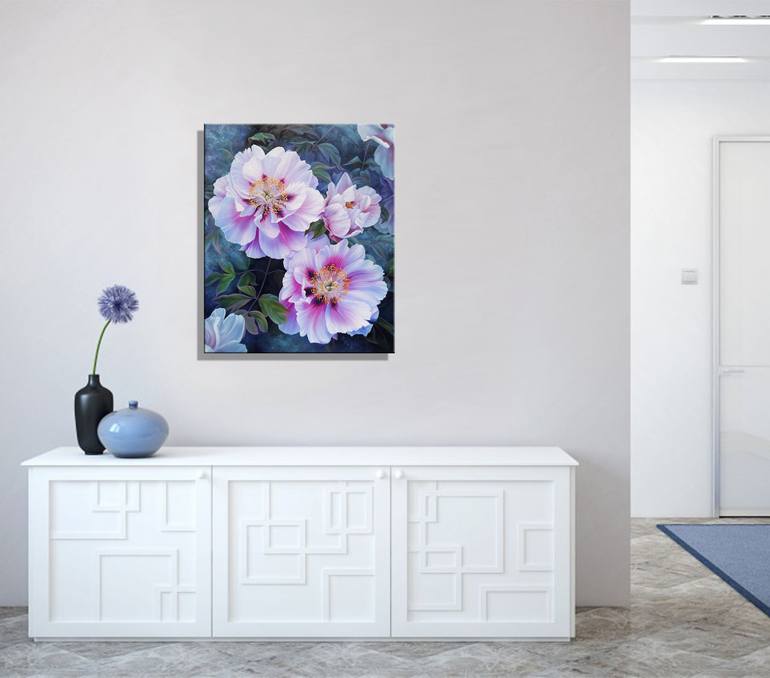 Original Fine Art Floral Painting by Anna Steshenko