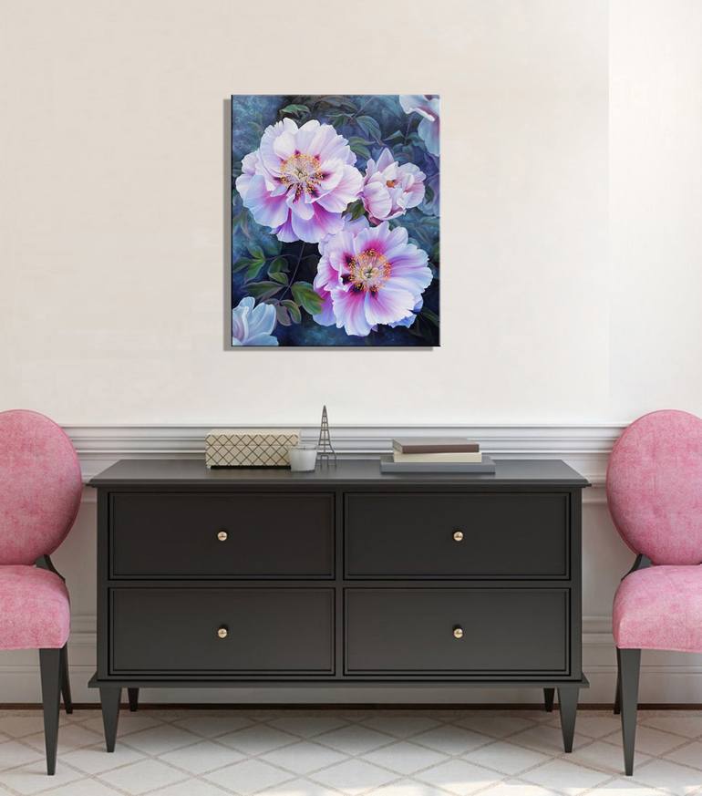 Original Fine Art Floral Painting by Anna Steshenko