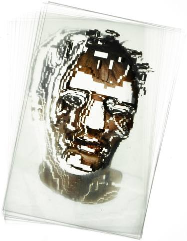 Original Abstract Expressionism Portrait Sculpture by marcelo stefanovicz