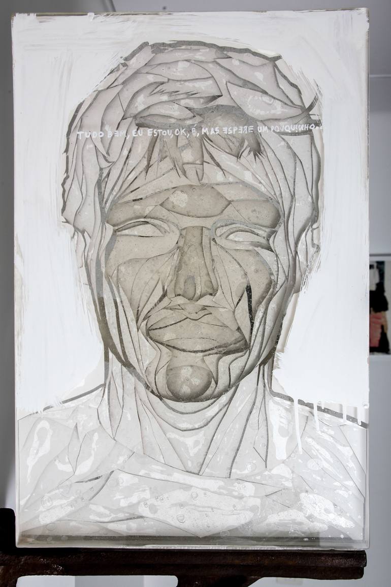 Original Abstract Expressionism People Collage by Marcelo Stefanovicz