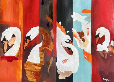 Original Abstract Animal Painting by Sharmene Yousuf