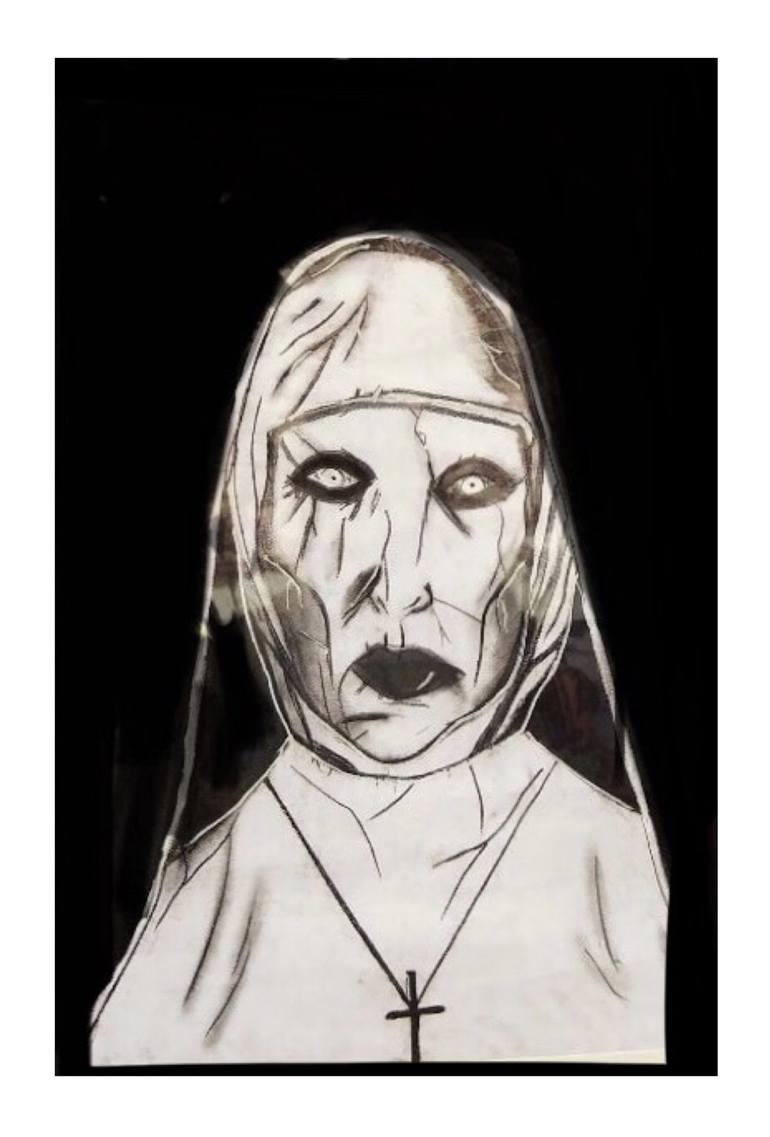 The Nun Drawing by Sharmene Yousuf Saatchi Art