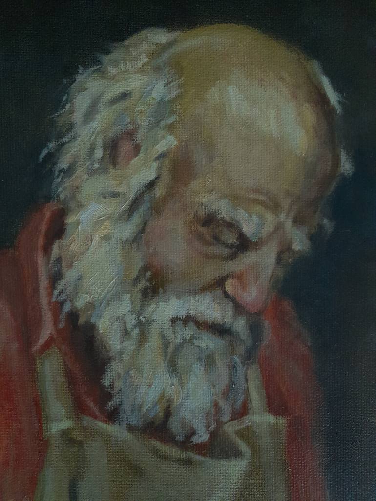 Original Realism People Painting by Evgheni Zolotariov