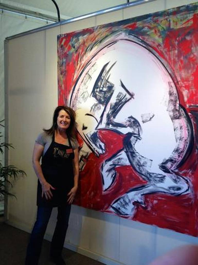 Original Abstract Expressionism Horse Painting by Donna Bernstein