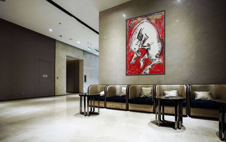 Original Abstract Expressionism Horse Painting by Donna Bernstein