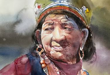 Original Figurative People Paintings by NB Gurung