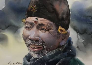 Original Expressionism Portrait Paintings by NB Gurung