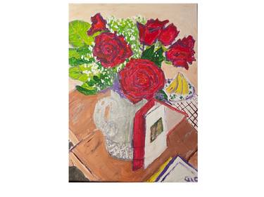 Original Post-impressionism Floral Painting by George Collins