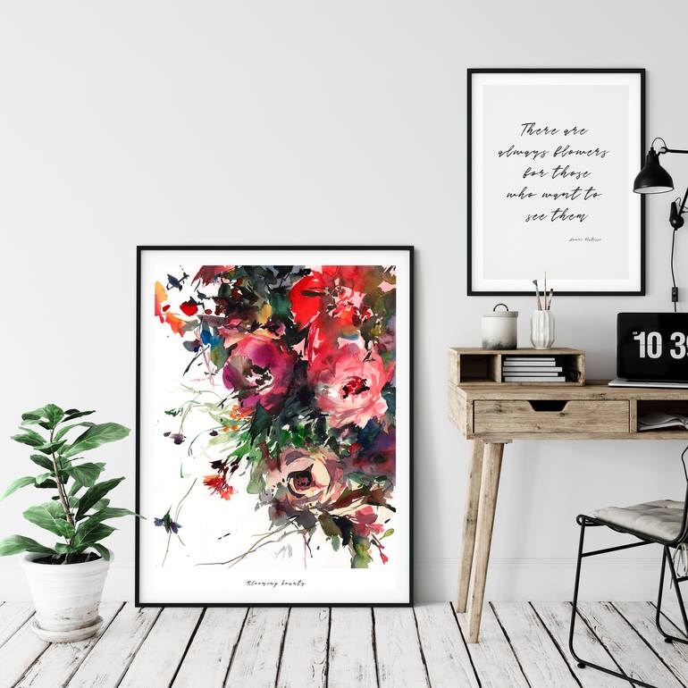 Original Floral Painting by Gosia Gregorczyk