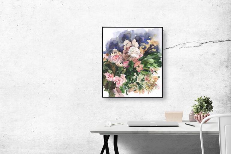 Original Expressionism Floral Painting by Gosia Gregorczyk