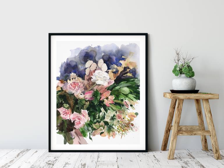 Original Expressionism Floral Painting by Gosia Gregorczyk