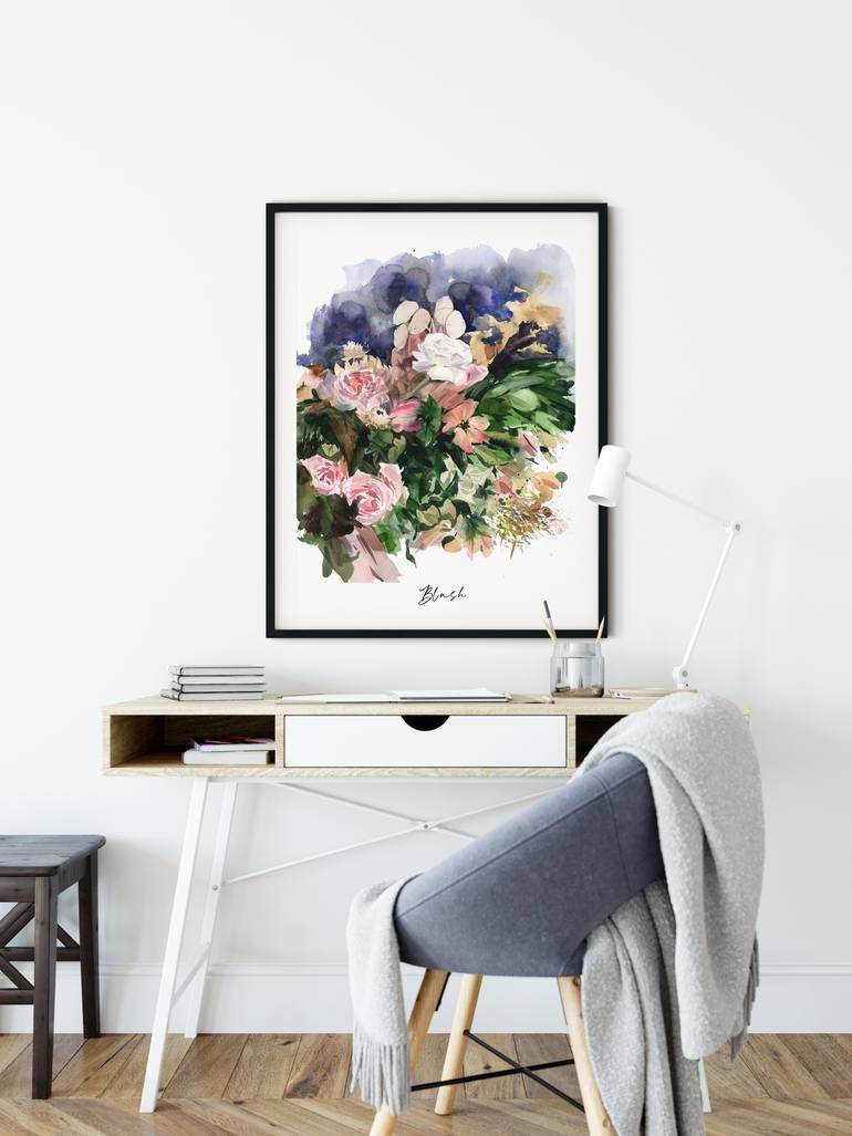Original Expressionism Floral Painting by Gosia Gregorczyk