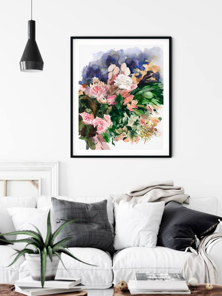 Original Expressionism Floral Painting by Gosia Gregorczyk