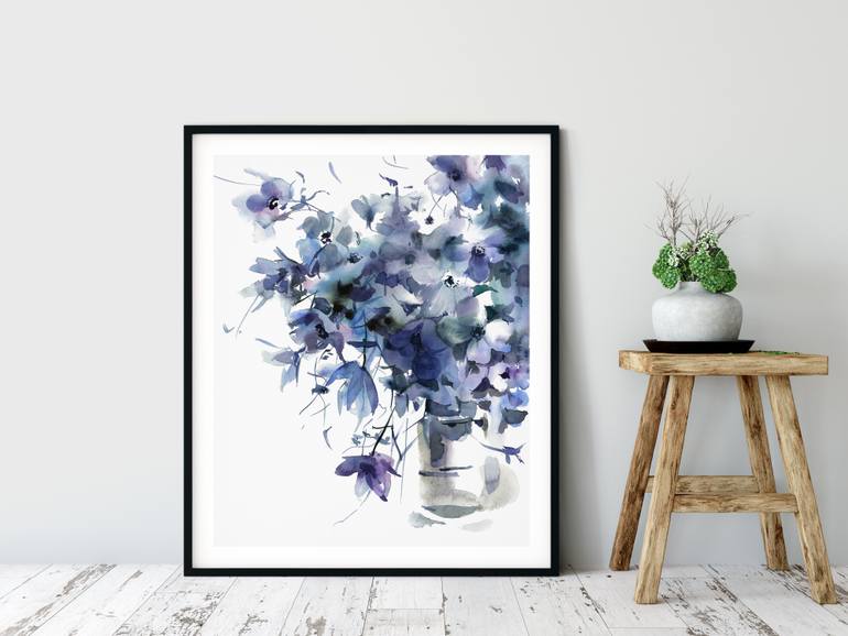Original Abstract Floral Painting by Gosia Gregorczyk
