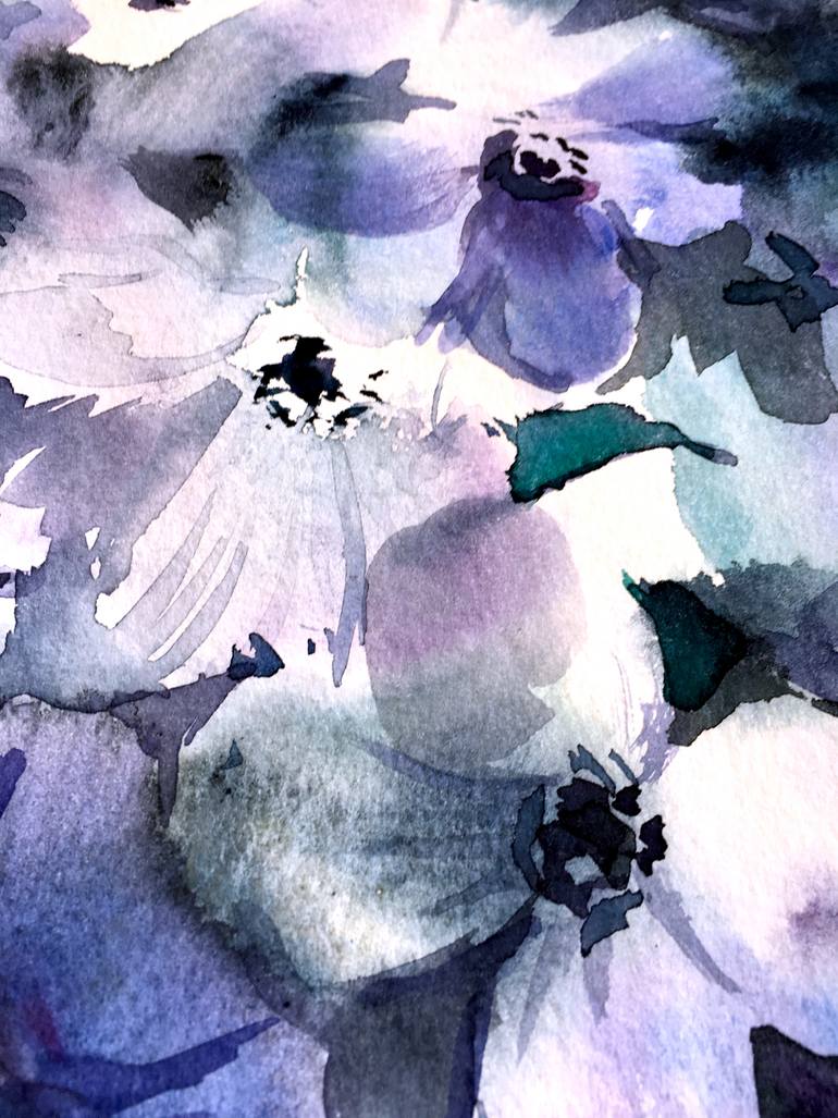 Original Abstract Floral Painting by Gosia Gregorczyk
