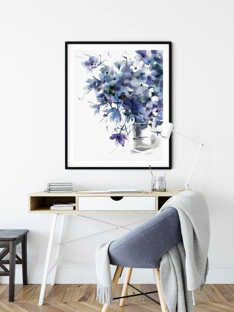 Original Abstract Floral Painting by Gosia Gregorczyk