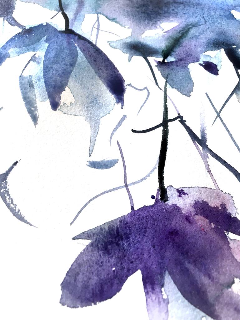 Original Abstract Floral Painting by Gosia Gregorczyk