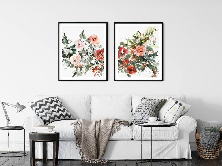 Original Floral Painting by Gosia Gregorczyk