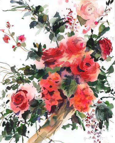 Original Floral Painting by Gosia Gregorczyk