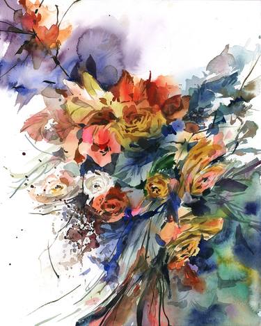 Original Floral Paintings by Gosia Gregorczyk