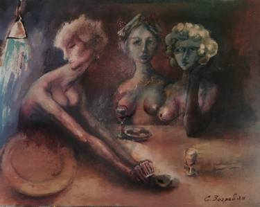 Print of Figurative Women Mixed Media by Samvel Zohrabyan