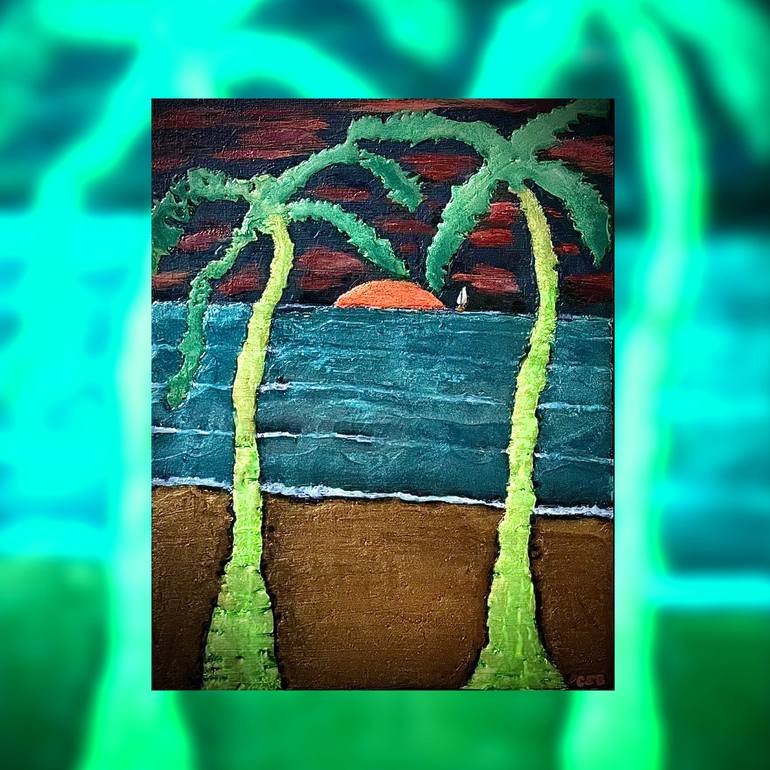 Original Beach Painting by Christopher Brown