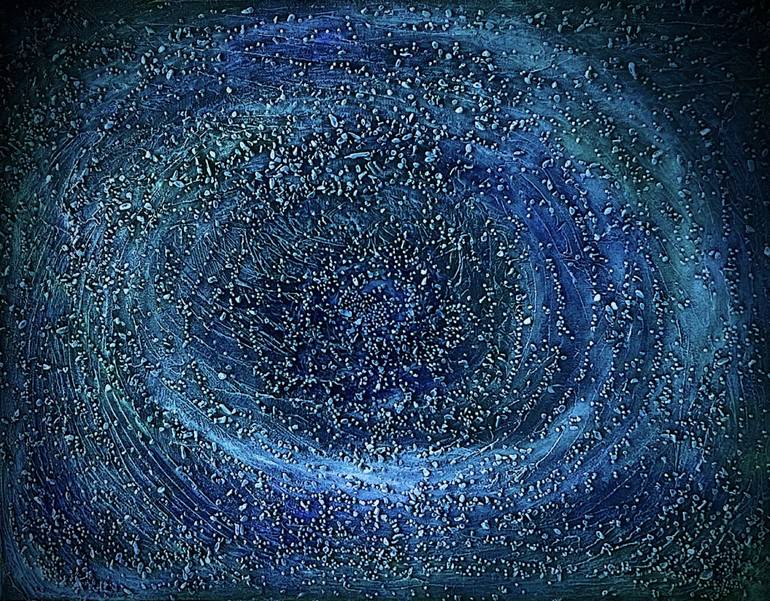 Original Abstract Outer Space Painting by Christopher Brown