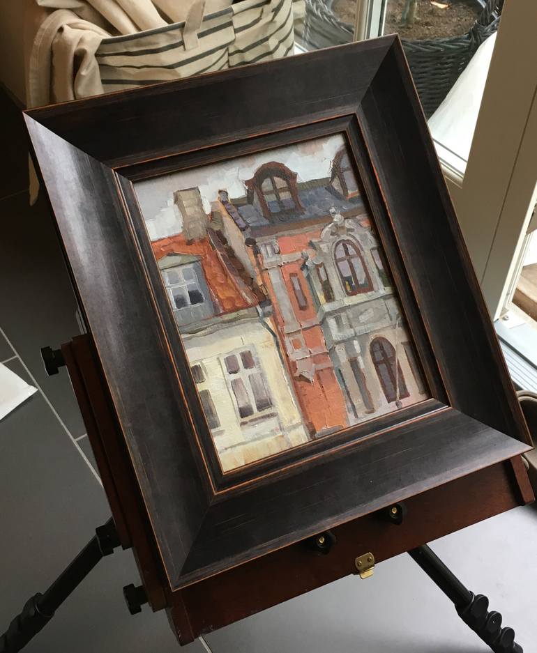 Original Impressionism Architecture Painting by Maxim Moraru