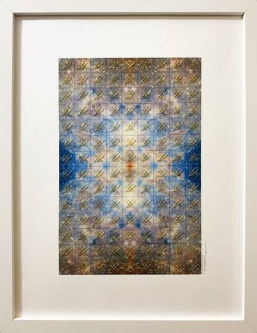 Original Geometric Mixed Media by Peter Pitout