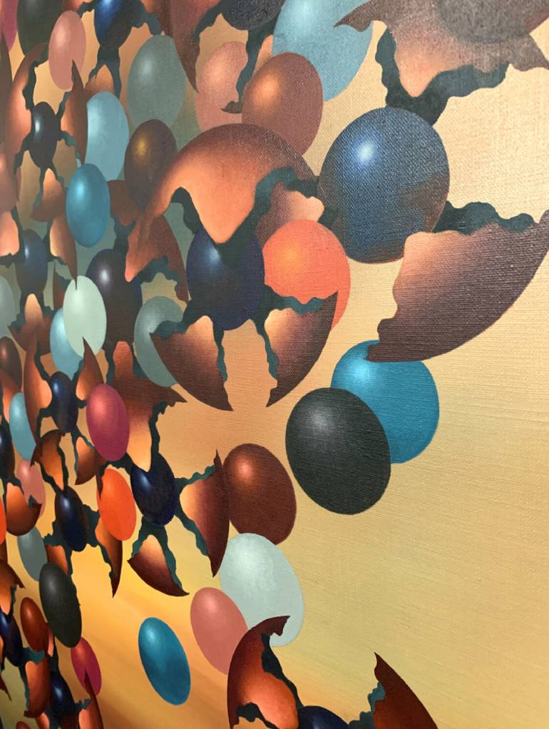 Original Abstract Science/Technology Painting by Peter Pitout