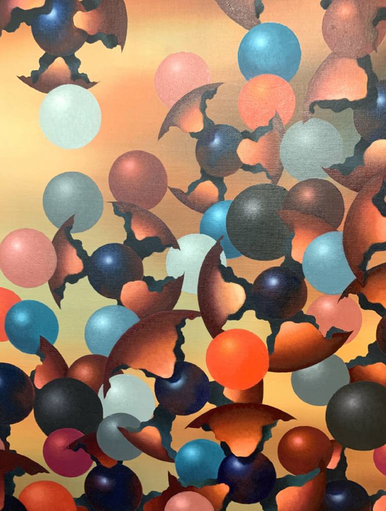 Original Abstract Science/Technology Painting by Peter Pitout