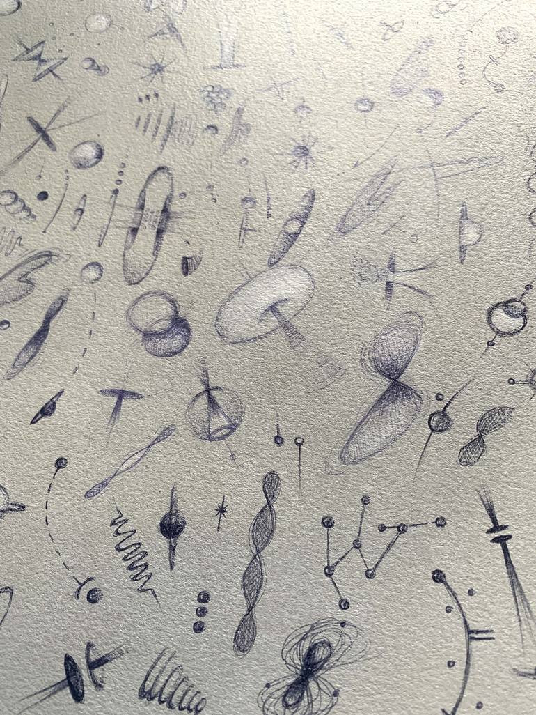 Original Abstract Science Drawing by Peter Pitout