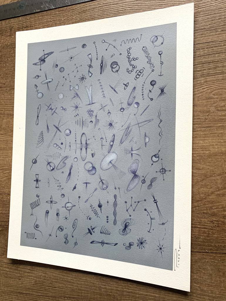 Original Abstract Science Drawing by Peter Pitout