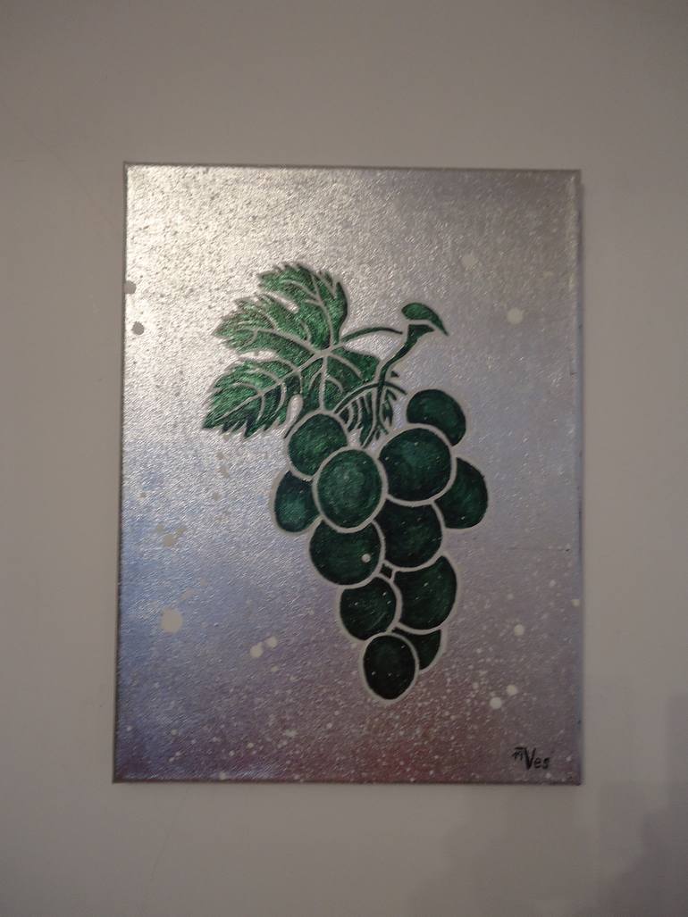 Original Art Deco Floral Painting by Veska Peeva