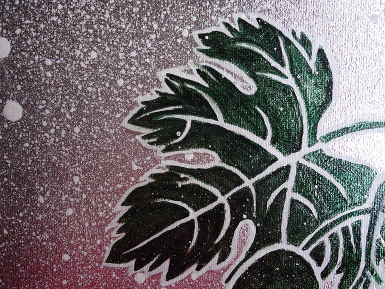 Original Art Deco Floral Painting by Veska Peeva