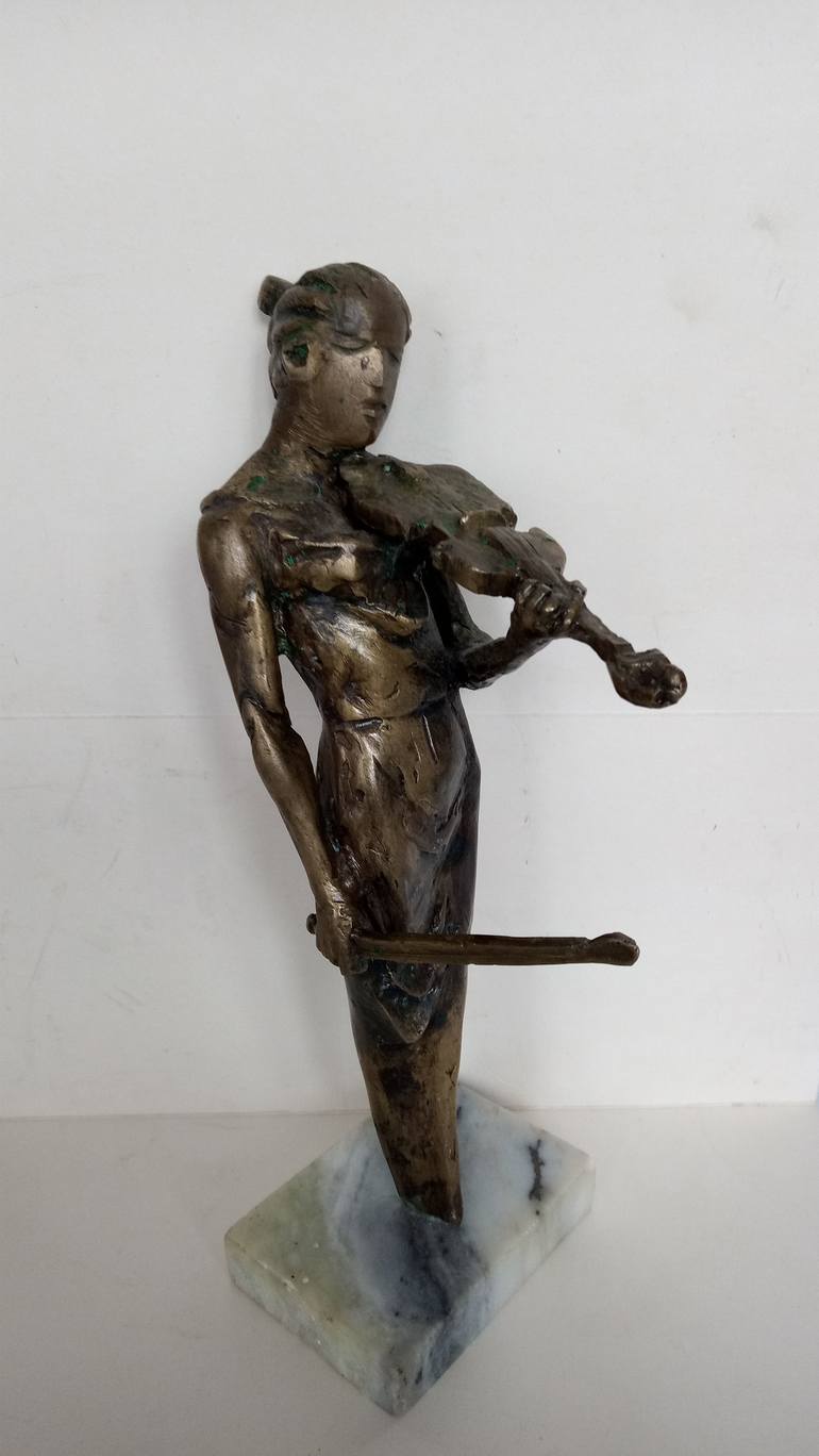 Original Figurative Music Sculpture by Angel Angelov