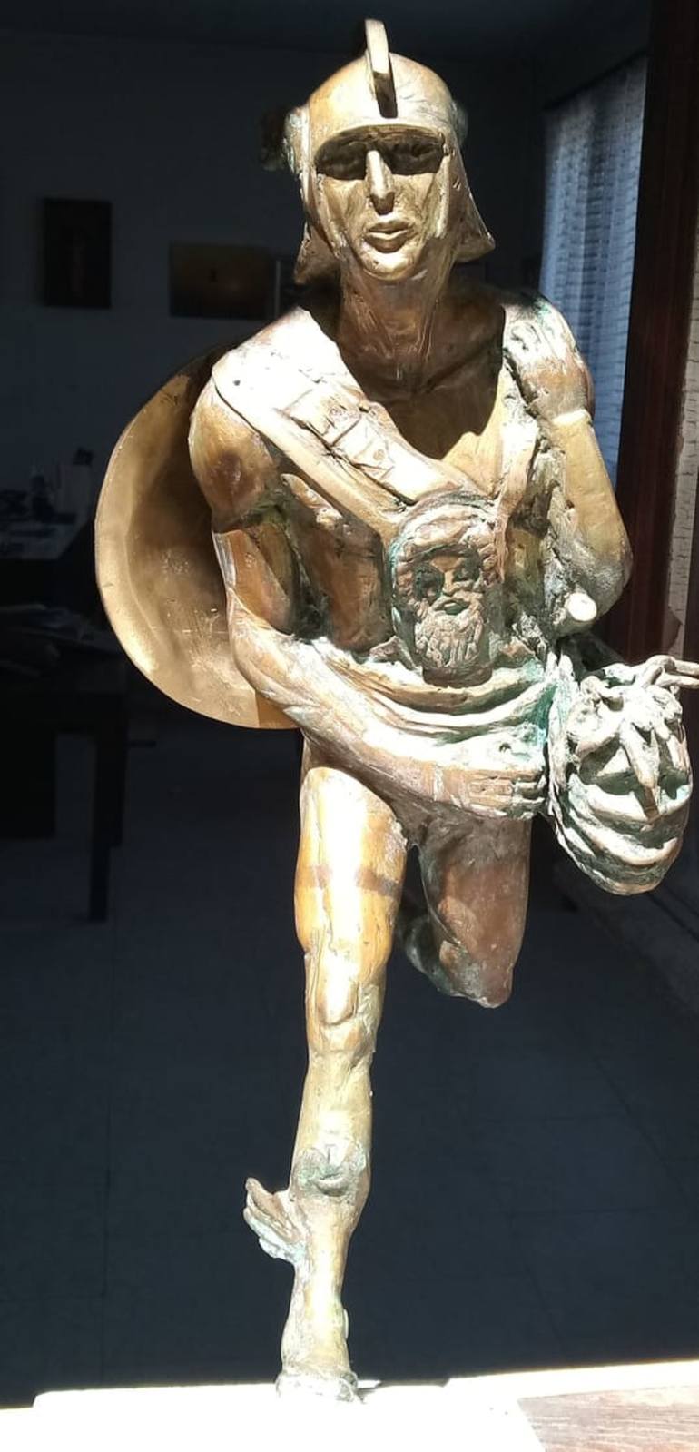 Perseus showing the Gorgons head Greek mythology available as