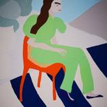 On a red chair I sat by Lize Siska Vandenbreeden