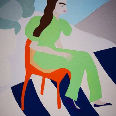 Saatchi Art Artist Lize Siska Vandenbreeden; Paintings, “On a red chair I sat” #art